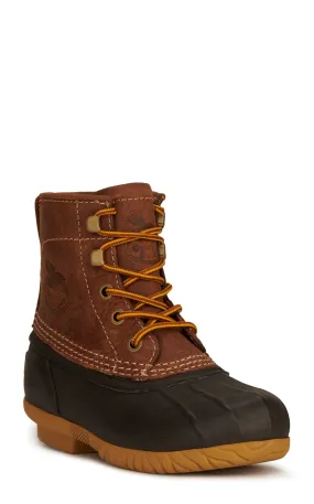 Georgia Youth Brown and Tan Duck Boots with Round Toe and Lace Up