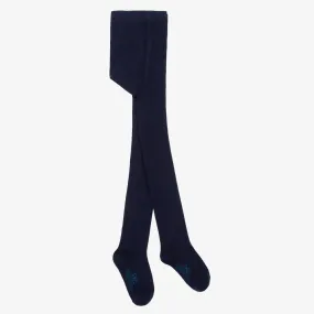 Navy Blue Cotton Tights for Girls