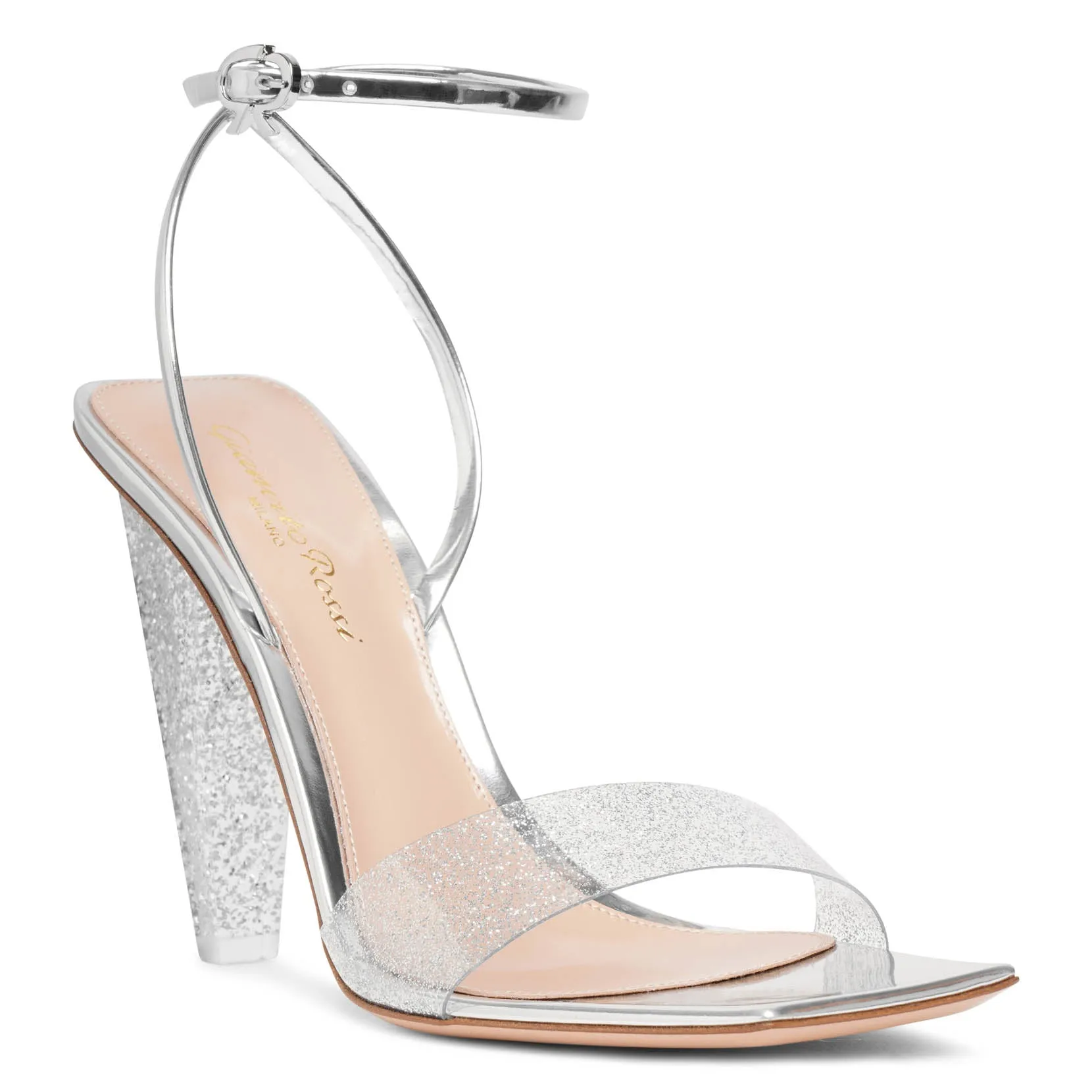 Glitter sandals by Gianvito Rossi Odyssey plexi