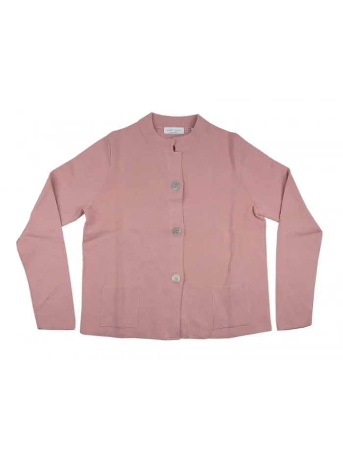 Gran Sasso Pink Powder Short Women's Jacket in Korean Style