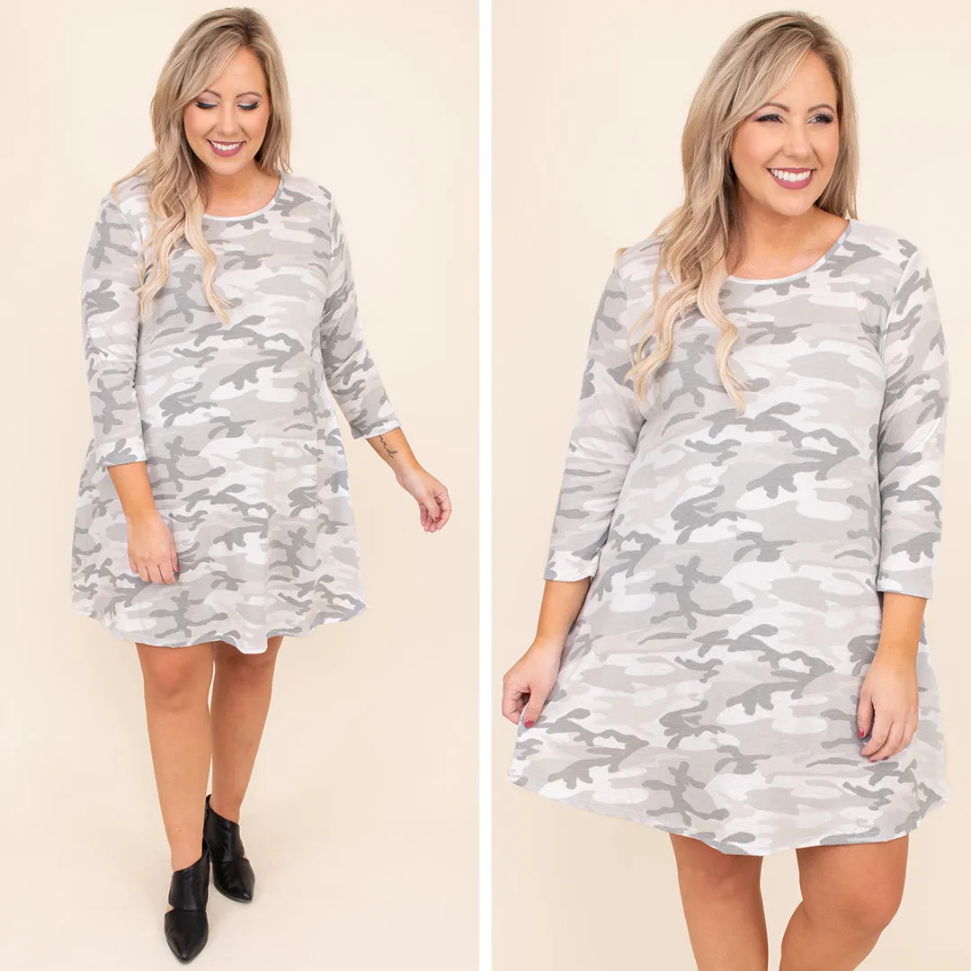 Grey Camo Dress for Searching