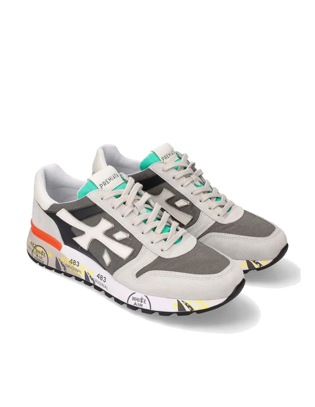 Grey Premiata Men's Sneakers Mick 6166