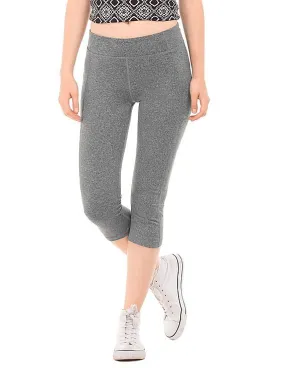 Heathered Active Capris