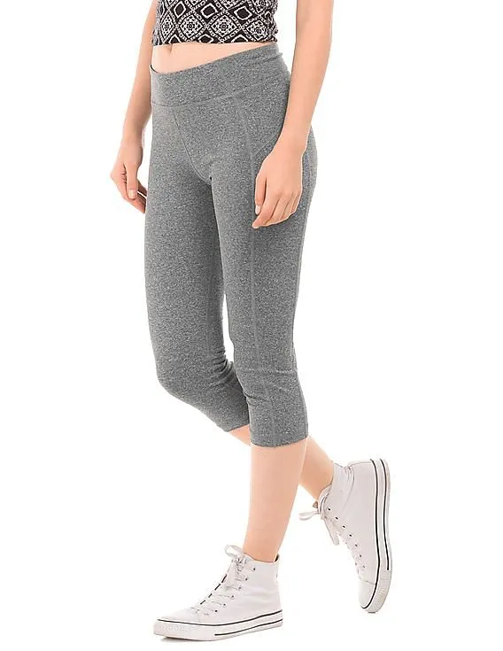 Heathered Active Capris