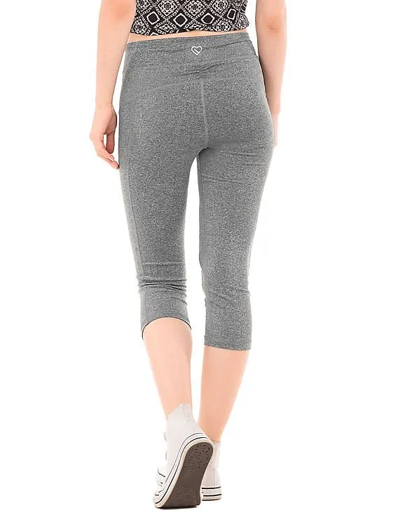 Heathered Active Capris