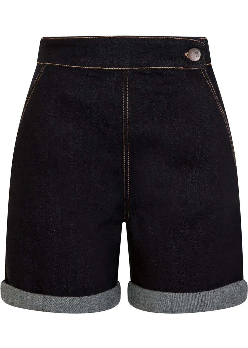 Yaz Denim 40's Navy Shorts Hell Bunny