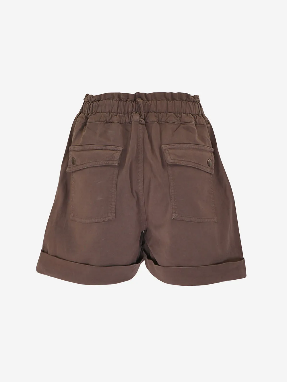 Hod Paris Cotton Shorts with Exposed Buttons and Elastic Waistband, Bandit Style