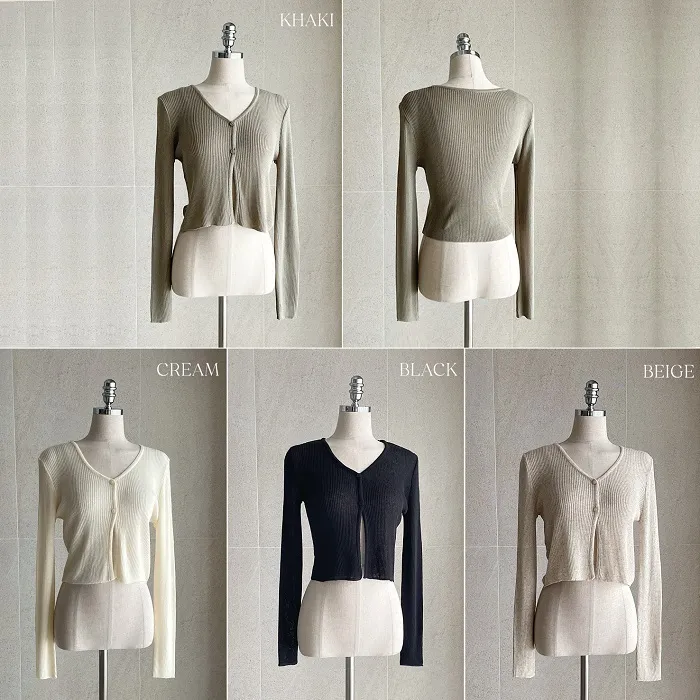 I AM MARI Casual Style Long Sleeves Plain Office Style Cardigans Store