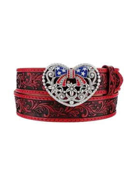 Justin 21337 Women's Red Heartland Belt