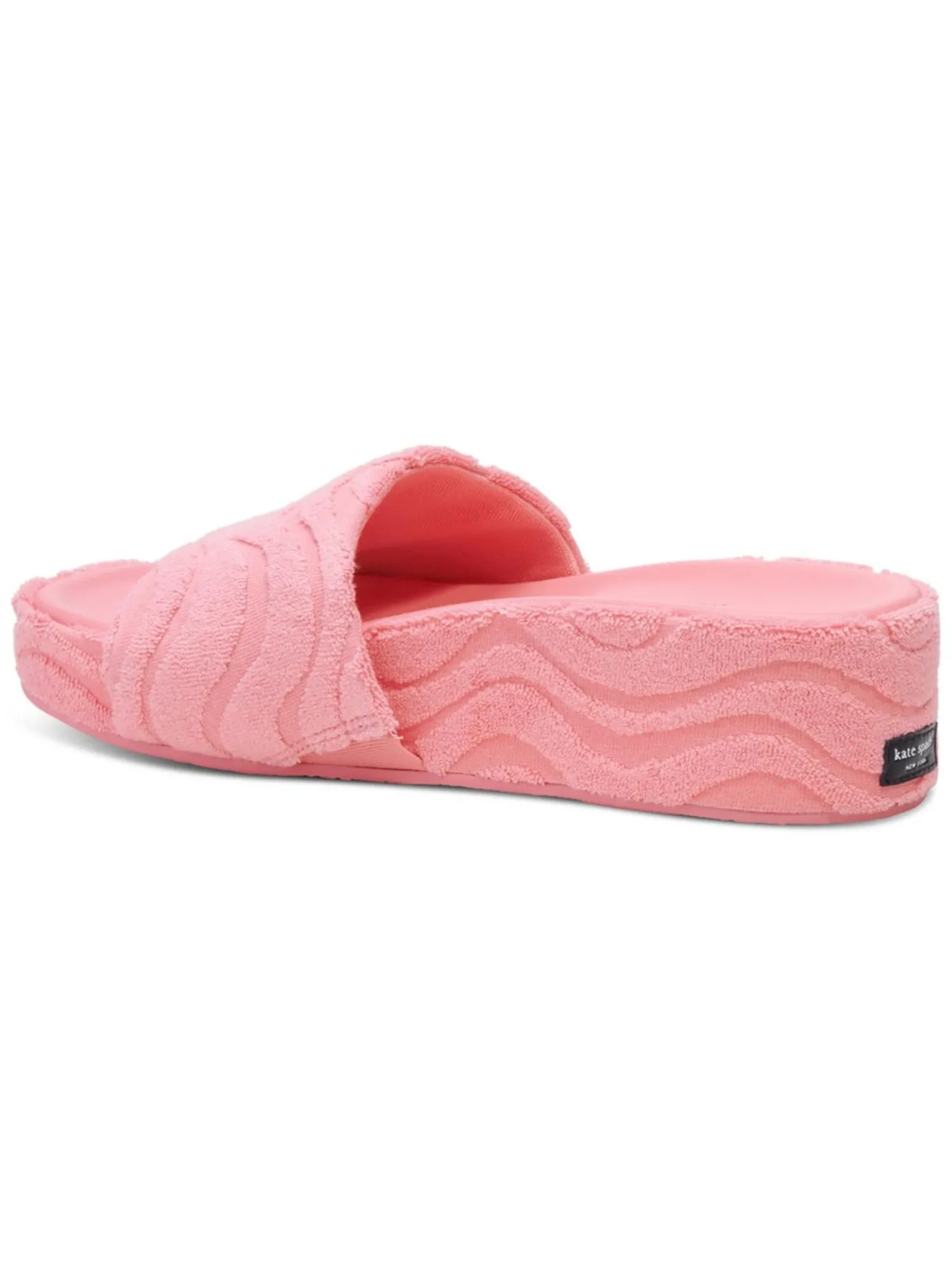 Kate Spade Pink Terry Cloth Platform Slide Sandals