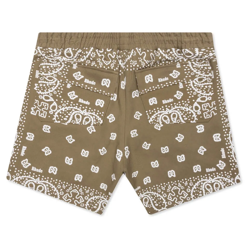 Khaki Bandana Shorts