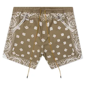 Khaki Bandana Shorts