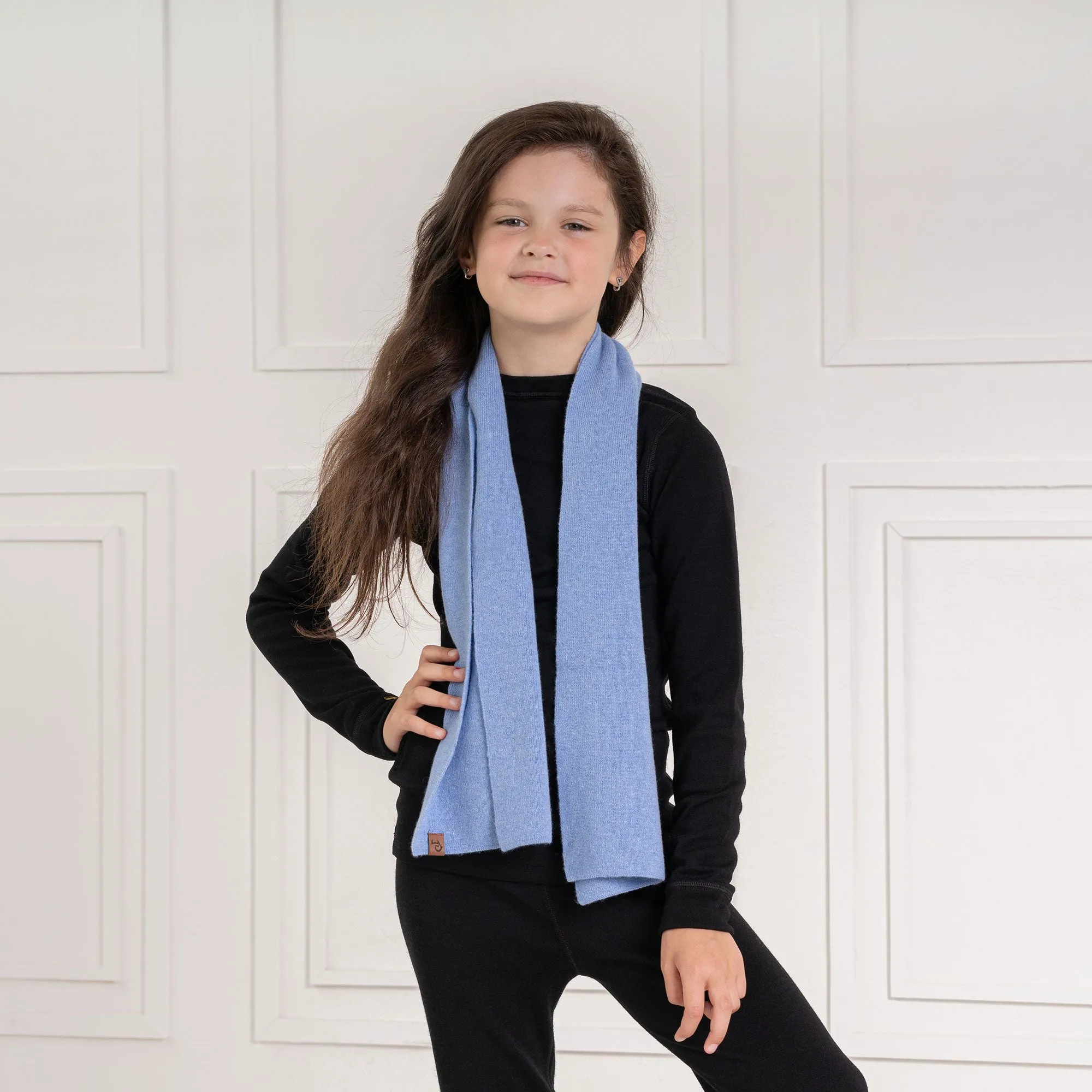 Cashmere Blend Kids' Knit Scarf