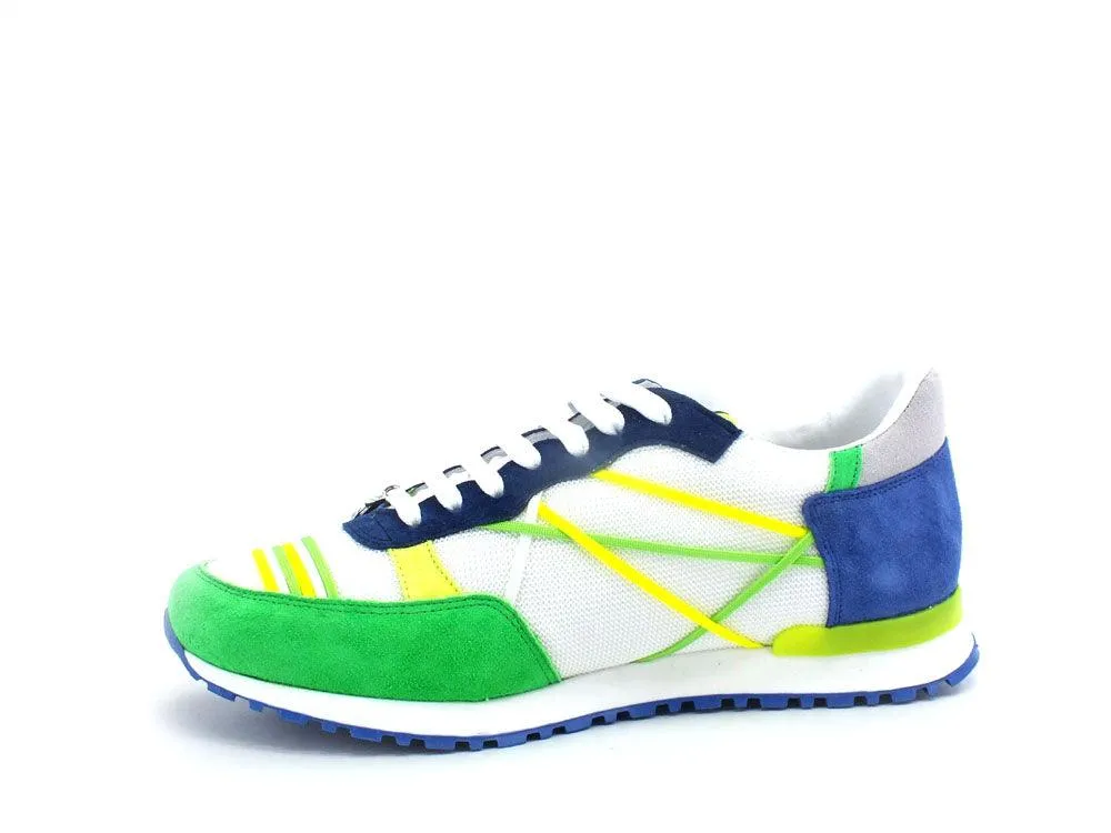 Lake Mr. Big Vintage Sneaker Fluorescent White Green Blue F51-OLD