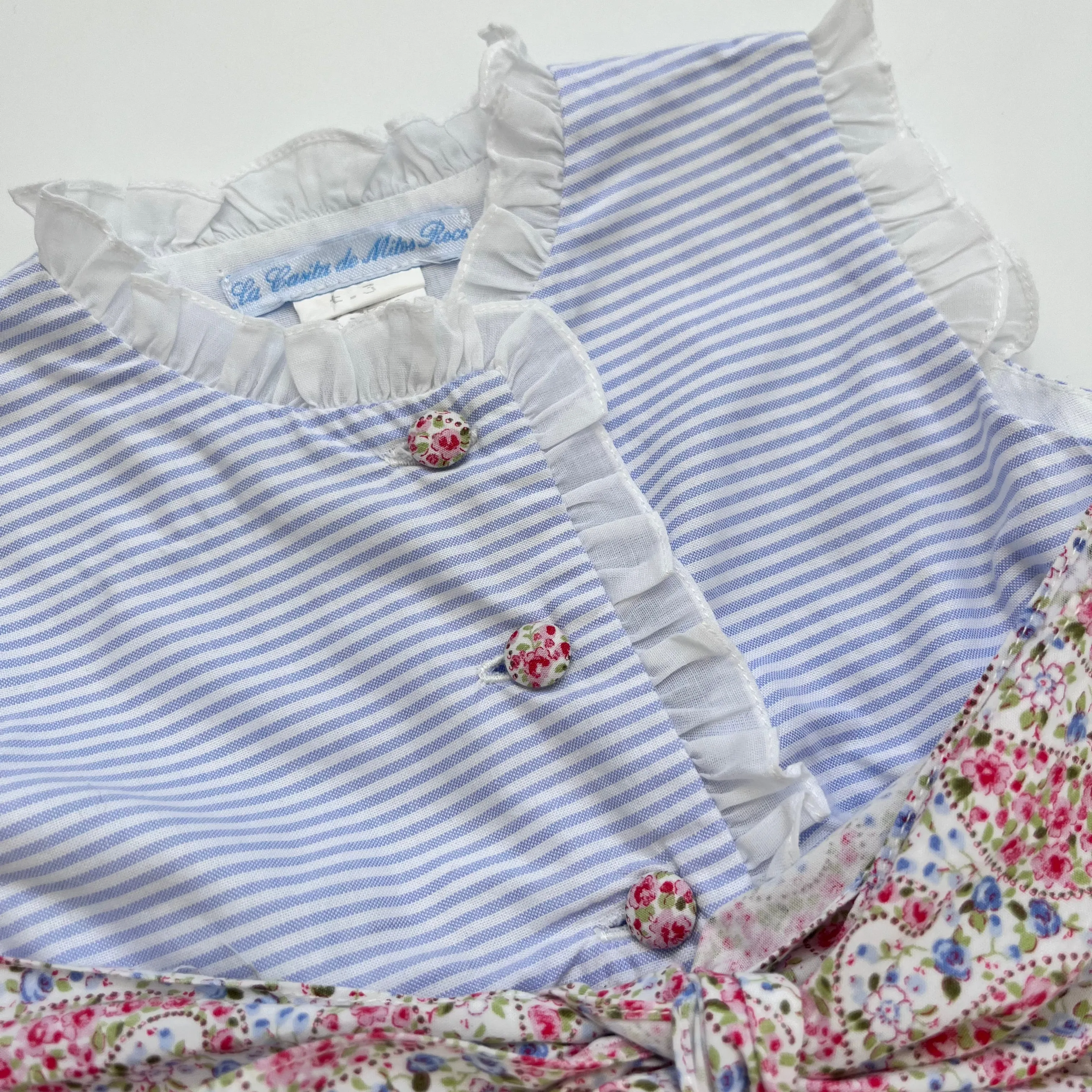 La Casita Mitos Roca Blue White Stripe Dress 3 Years