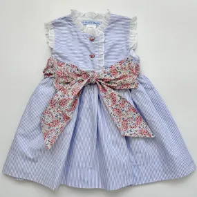 La Casita Mitos Roca Blue White Stripe Dress 3 Years