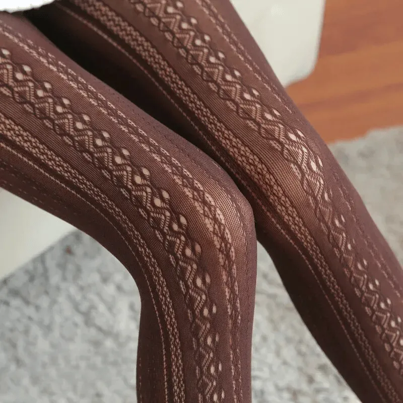 Lace Knit Cotton Tights Hollow Out Striped Stockings Pantyhose - Web Search