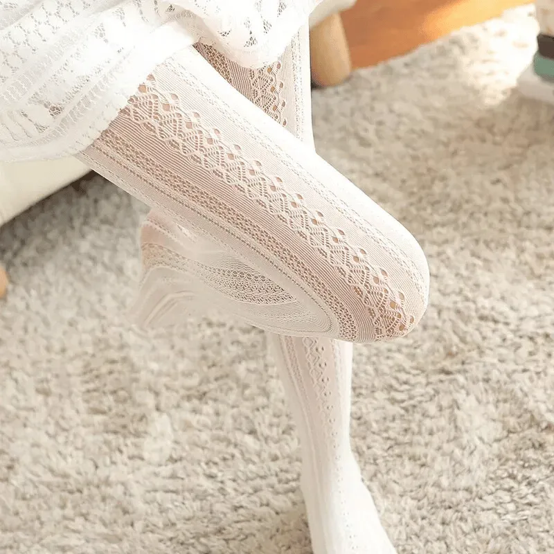 Lace Knit Cotton Tights Hollow Out Striped Stockings Pantyhose - Web Search