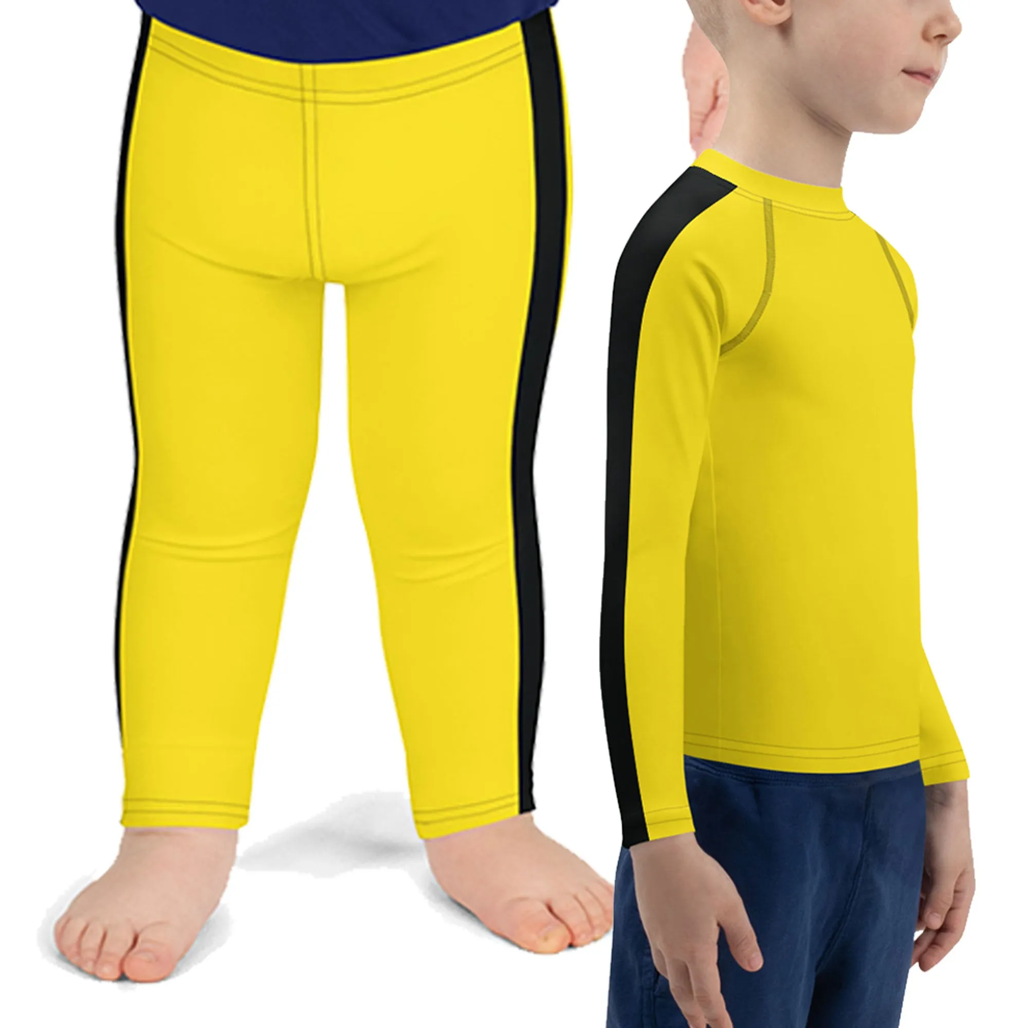 Boys' Rash Guard and Athletic Leggings Set - Legendary Style for Little Fighters