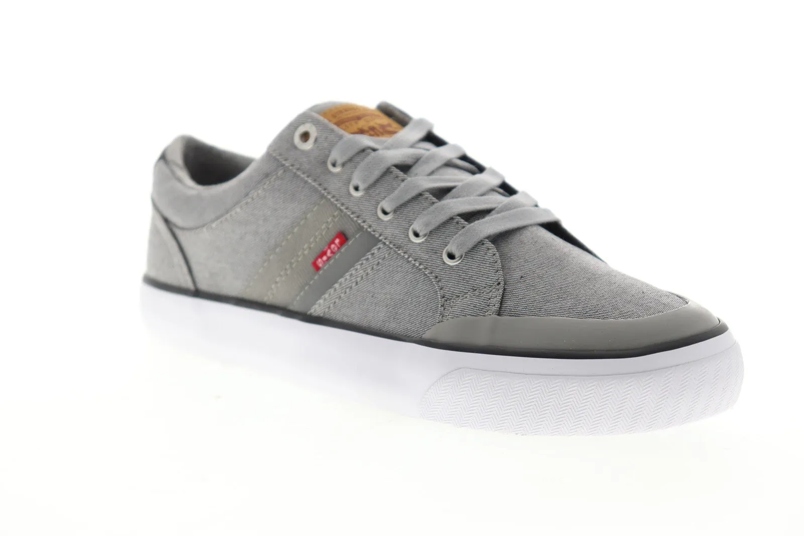 Levis Hoffman Denim 518011-01G Gray Canvas Low Top Lifestyle Sneakers