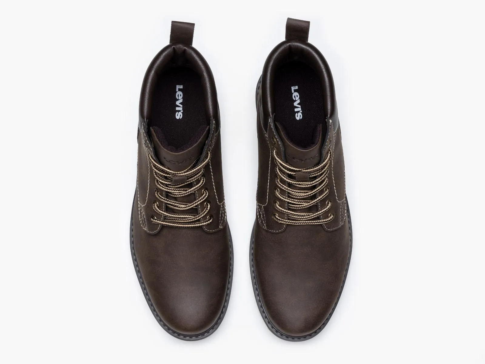 Dark Brown Levi's Marshall Lace Up Boots