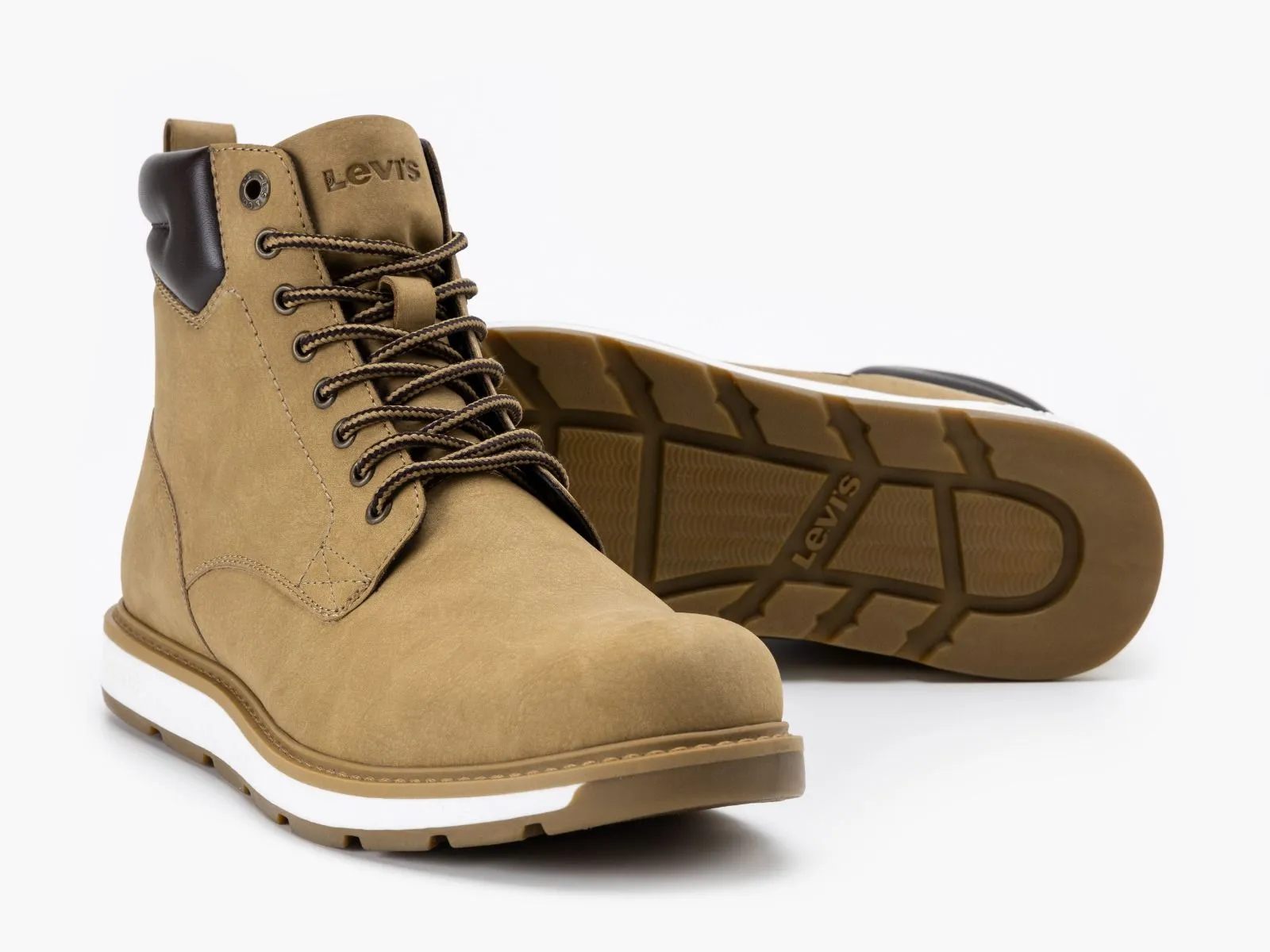 Marshall Lace Up Boots in Medium Yellow by Levi's