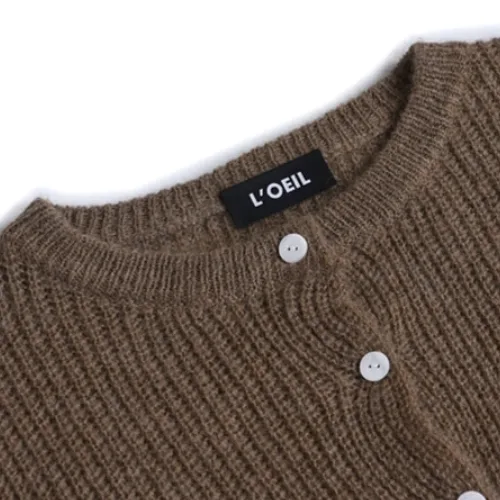 L'OEIL Casual Long Sleeves Cardigans Street Style