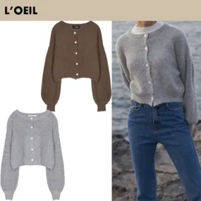 L'OEIL Casual Long Sleeves Cardigans Street Style