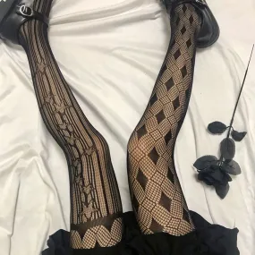 Lolita Fishnet Tights with Various Patterns - Unique Stockings Style