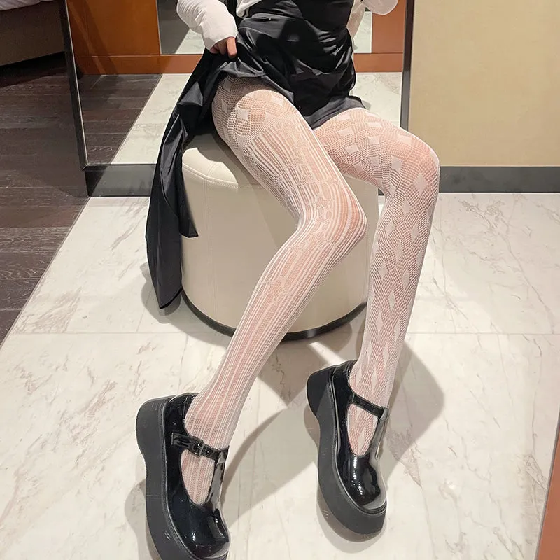 Lolita Fishnet Tights with Various Patterns - Unique Stockings Style