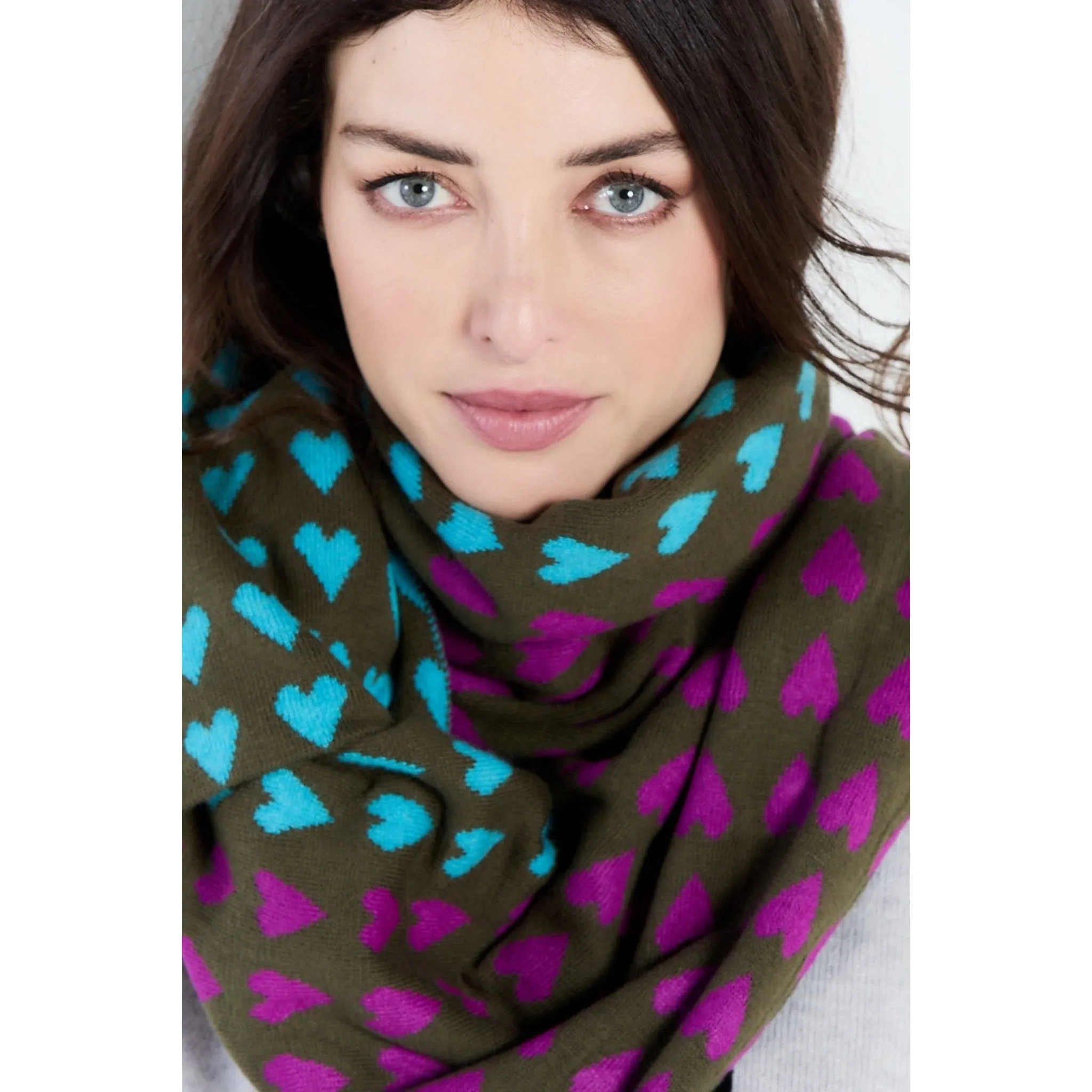 Romantic Scarves with Heart Patterns