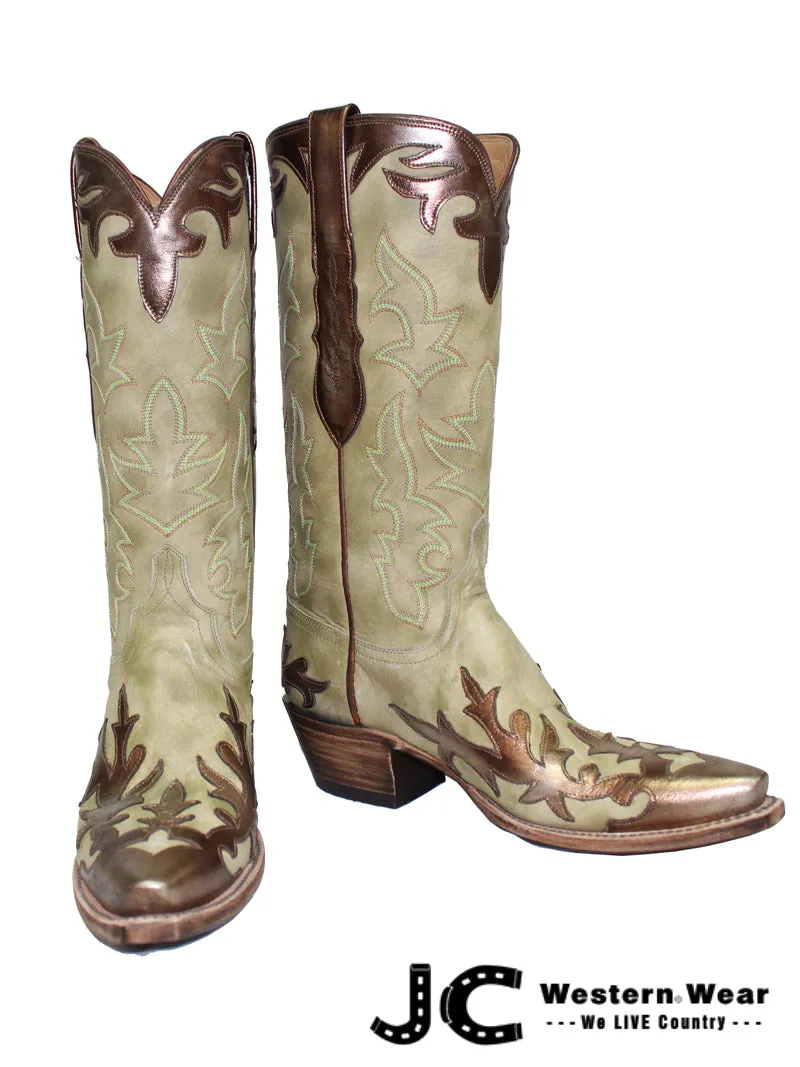 Lucchese Women's Destroyed Sage Classic Goat Skin Boots L4739.54