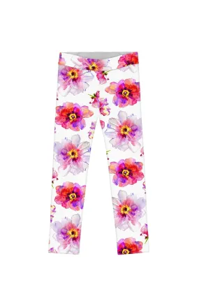 Lucy Cute Floral Leggings for Girls - Little Isle of Love