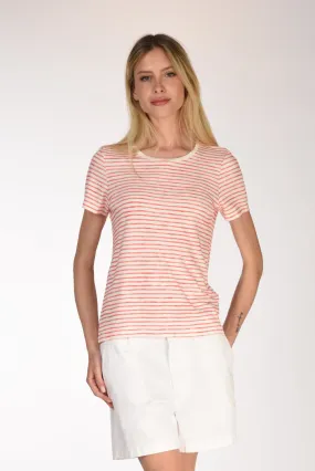 Majestic Filatures Paris Striped White/Red Women's T-shirt