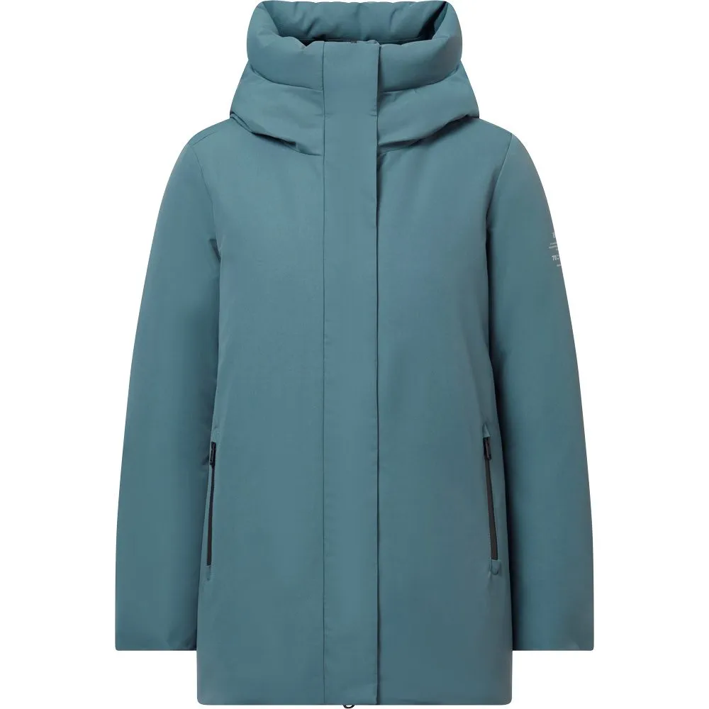 Makalu Short Woman's Coat in Plumb by Ecoalf