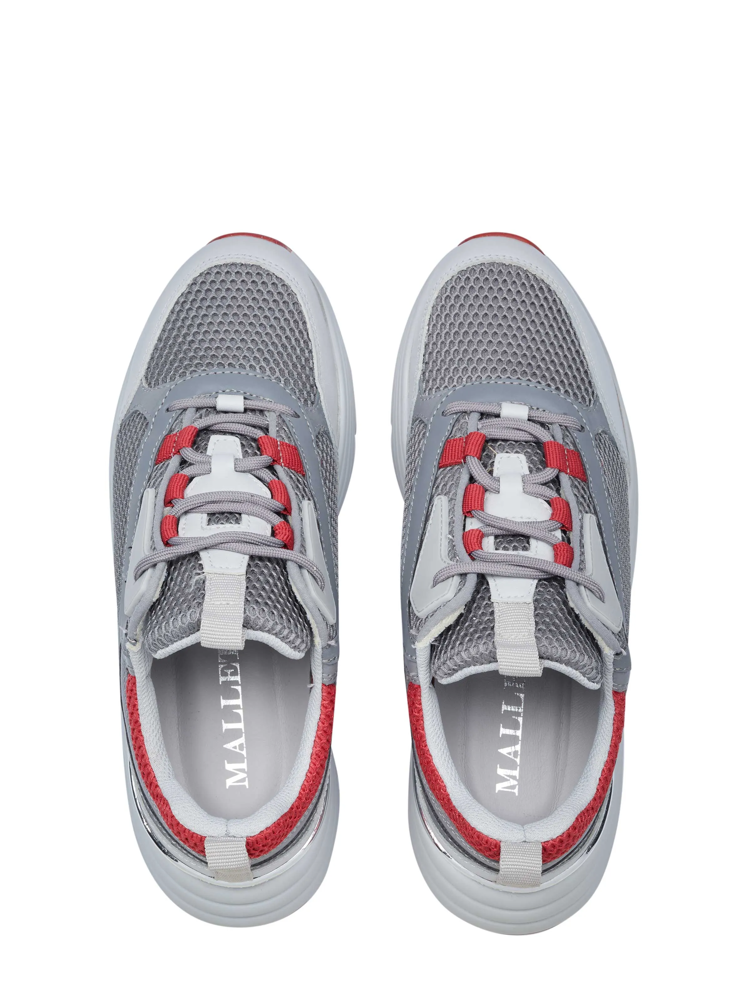 Grey-Red Men's Mallet Shoes