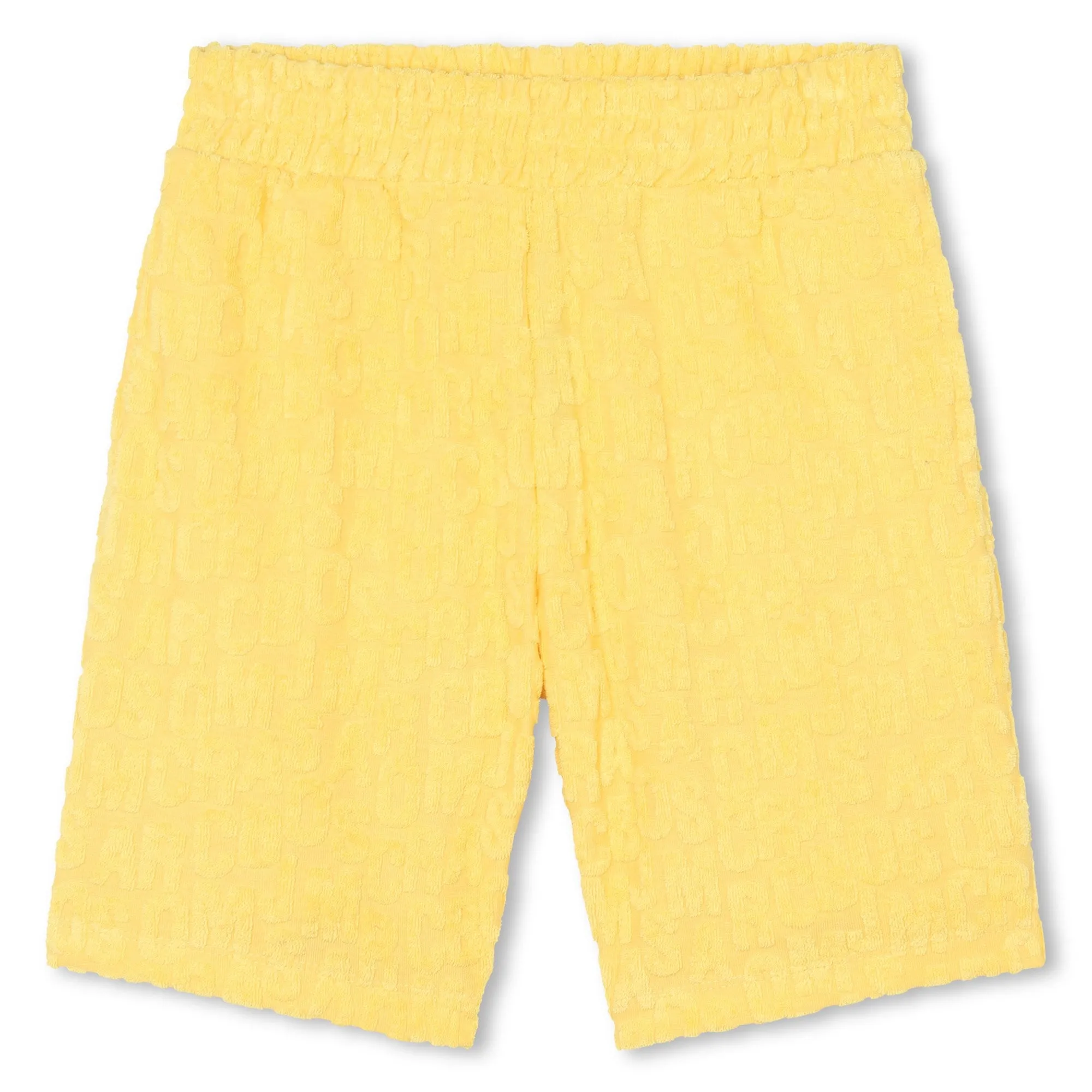 Yellow All Over Logo Shorts by Marc Jacobs