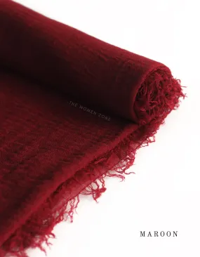 Maroon Crinkle Hijab