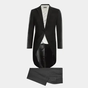 Mens Black Morning Coat with White Waistcoat - Shop Now