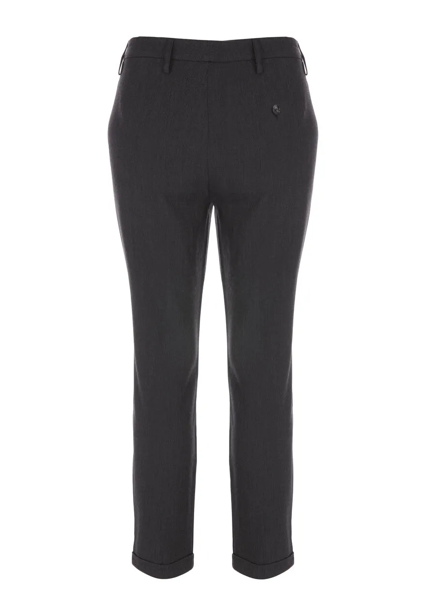 Men's Charcoal Straight Leg Formal Pants