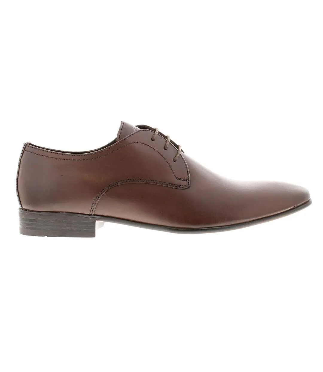 Men's Seymour Burnt Brown Leather Derby Shoes by Base London