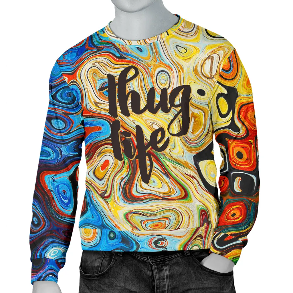 Men's Street Style Graphic Crewneck Sweatshirt