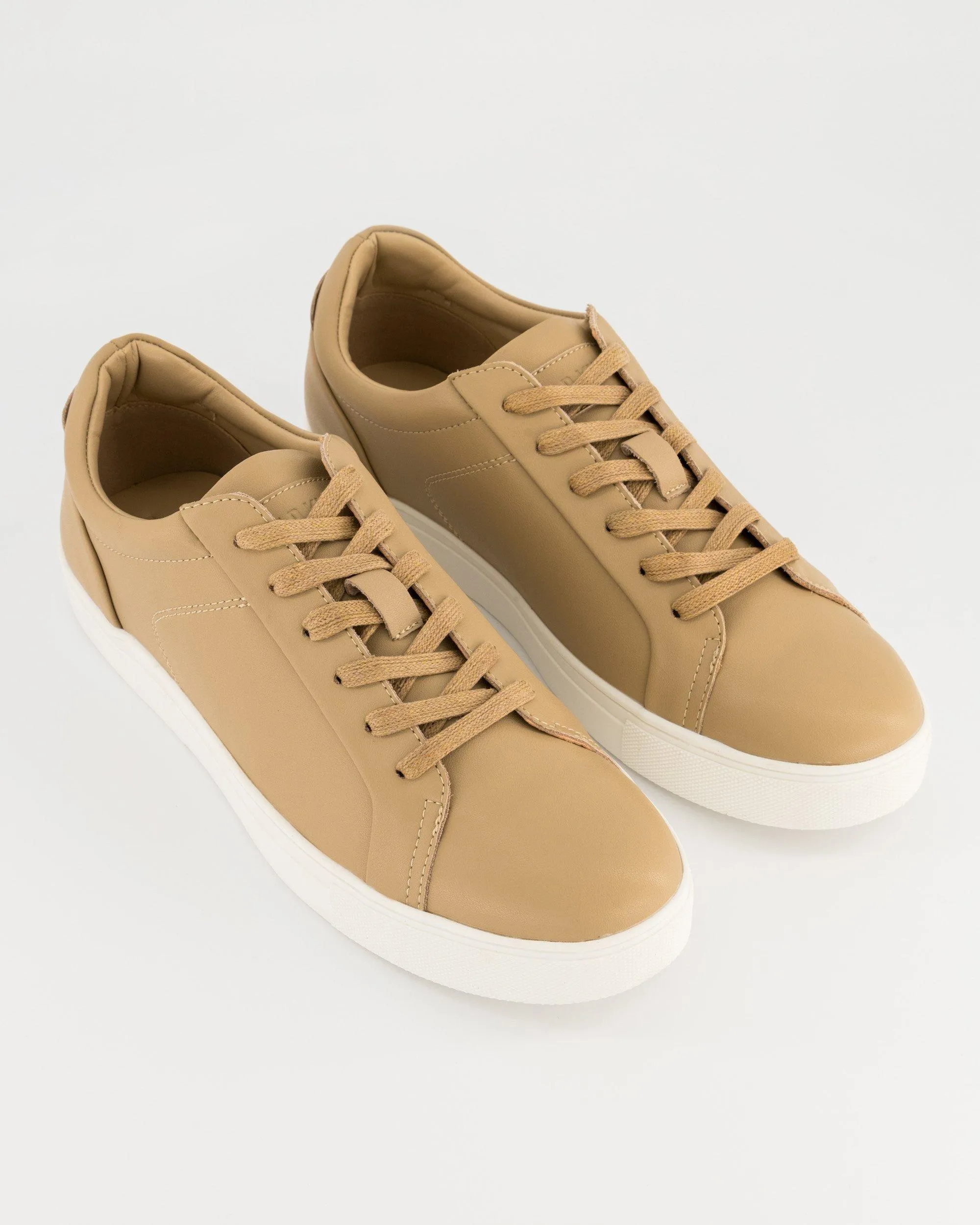 Men's Shaka Leather Sneakers in Old Khaki Color