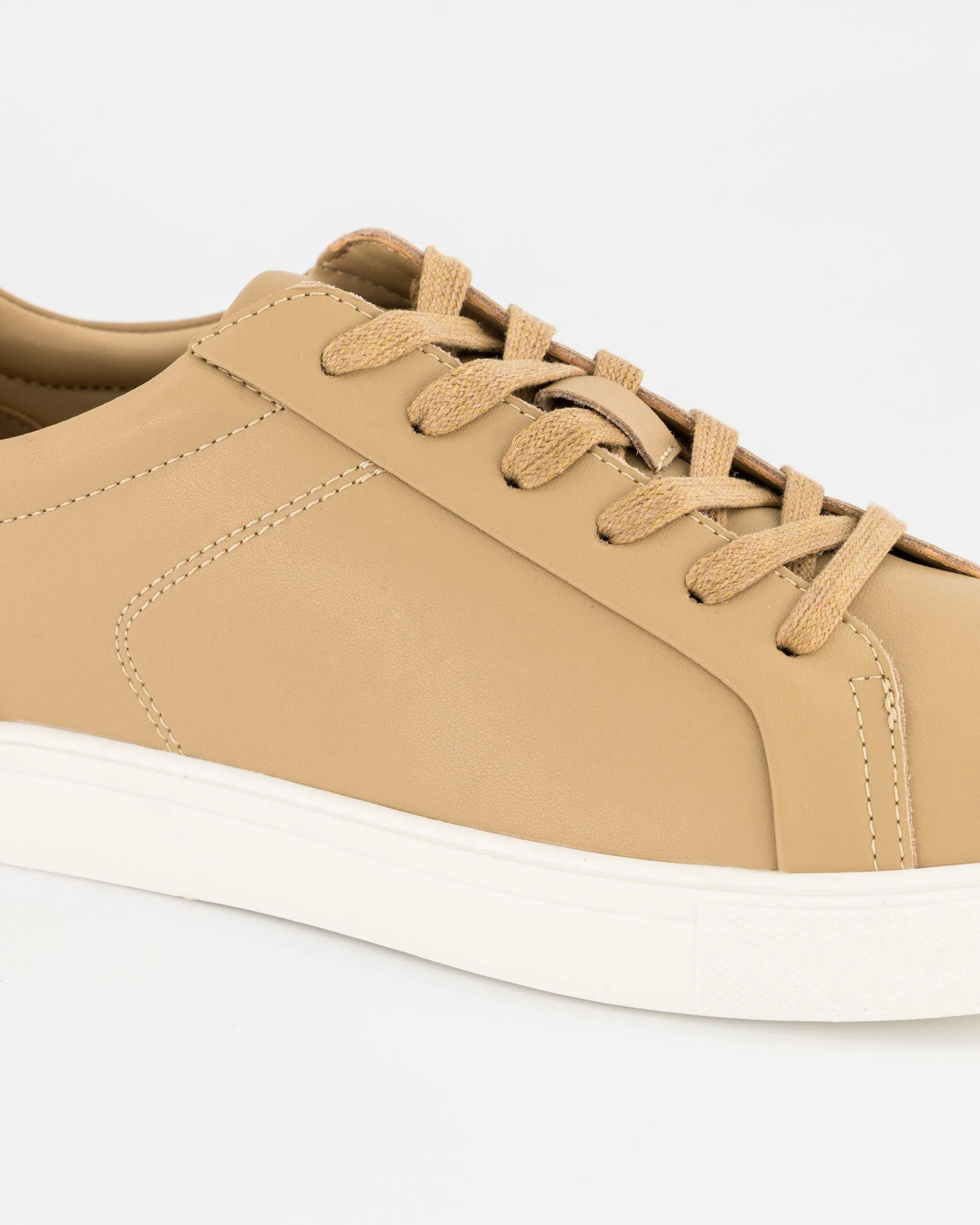 Men's Shaka Leather Sneakers in Old Khaki Color