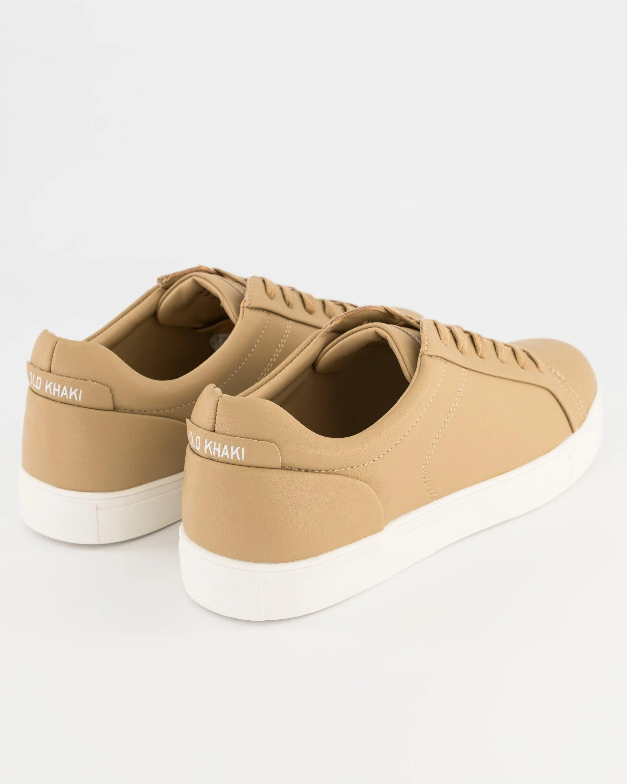 Men's Shaka Leather Sneakers in Old Khaki Color