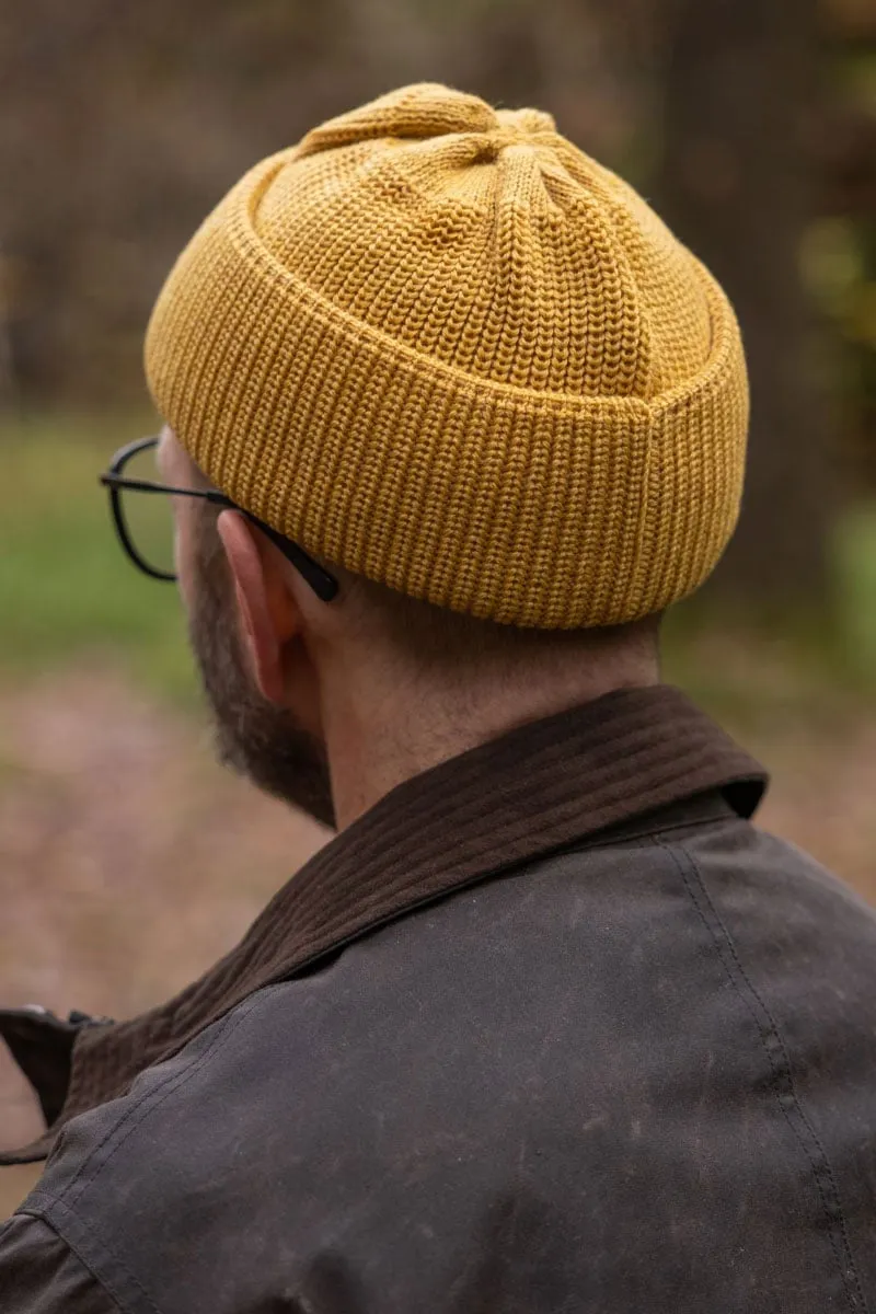 Merino Bifold Watch Cap Mustard