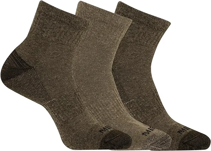 Merrell Wool Socks - Unisex Arch Support Insulated, 3 Pair Pack