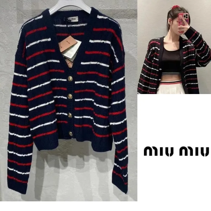 Miu Miu Logo Sweaters