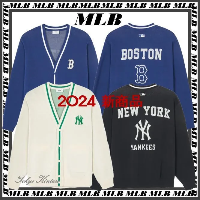 MLB Korea Unisex Street Style Logo Cardigans