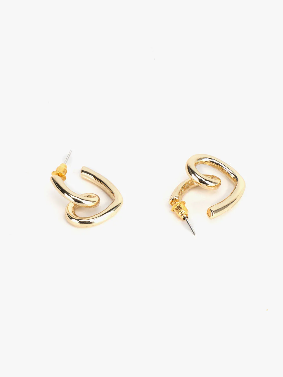 Modern Distorted Heart Earrings